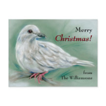 Vit Dove i Personligen Gräs jul