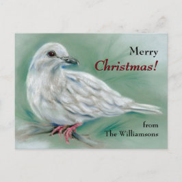 Vit Dove i Personligen Gräs jul Helg Vykort