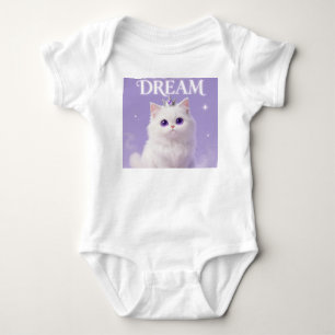 Vit Dröm Katt Royal Prinsessa Kattunge Bebis Onesi T Shirt