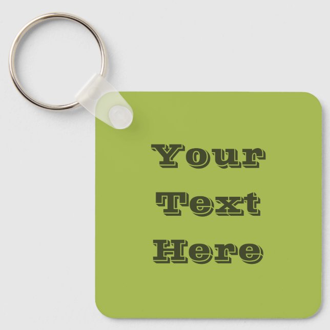 Vit druva Grönt Vår Säsongssäsong i Färg Nyckelring (Framsida)