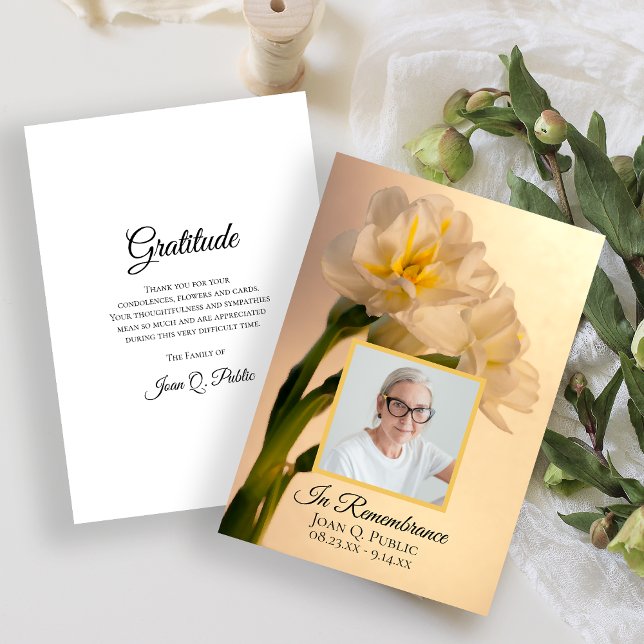 Vit Dubbla Daffodils Funeral Sympathy Tack Kort (Skapare uppladdad)