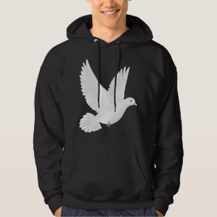 Vit duk hoodie
