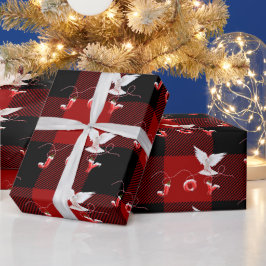 Vit duva med Joy Ornament Presentpapper