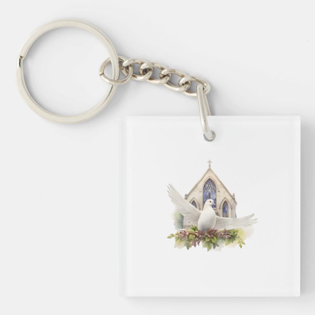 Vit duva med kyrka (Framsidan)