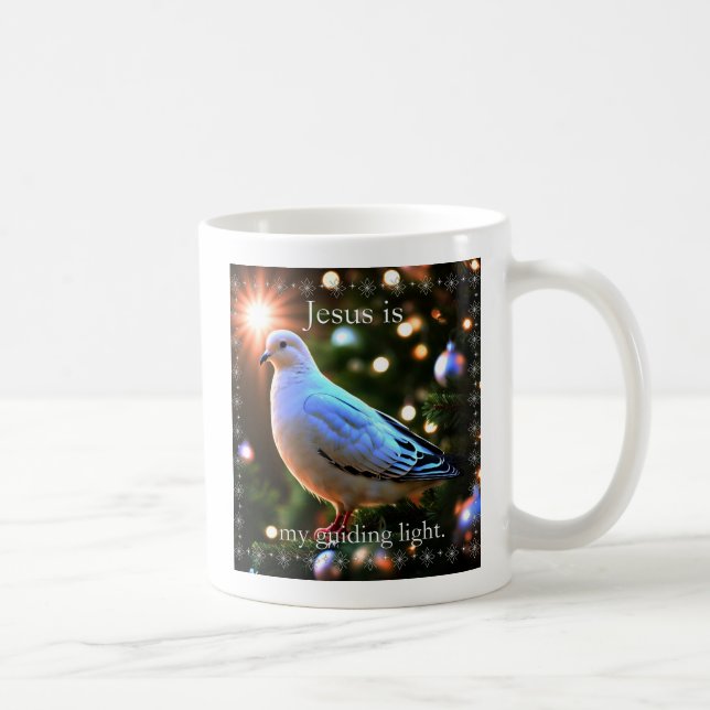 Vit duva och Jesus är mitt ledljus Kaffemugg (Höger)