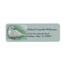 Vit duva vid julen i Gräs