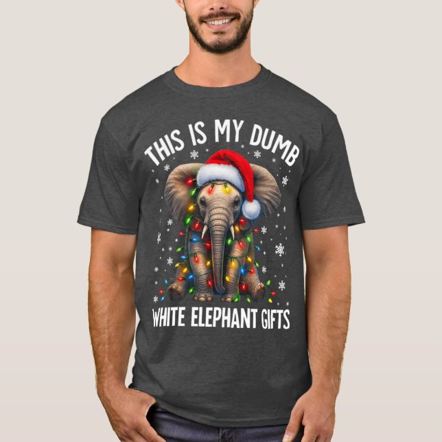 Vit Elefant För Pyjamas Under 15 20 - klassiker 1 T Shirt (Framsida)