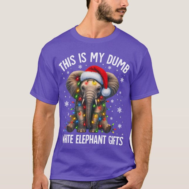 Vit Elefant För Pyjamas Under 15 20 - klassiker 2 T Shirt (Framsida)