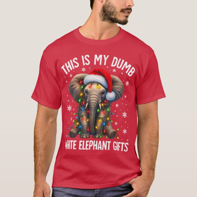 Vit Elefant För Pyjamas Under 15 20 - klassiker T Shirt (Framsida)