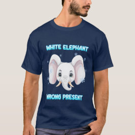 Vit elefant jultomten gör fel present t shirt