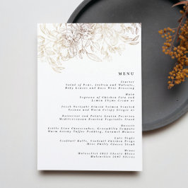 Vit Elegant - botaniskt bröllop - mottagning Meny