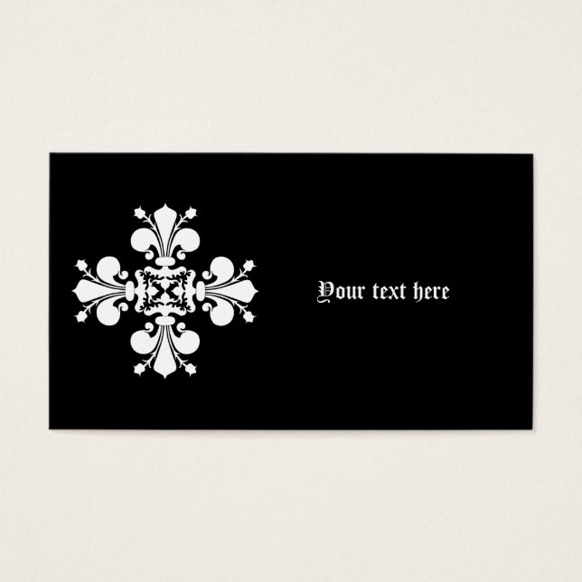 Vit elegant-dammmotiv visitkort (Framsidan)