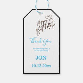 Vit Elegant Tack Gåva Presentetikett