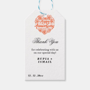 Vit Elegant Tack Gåva Presentetikett