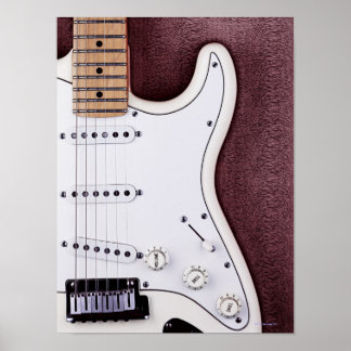 Vit elektrisk gitarr 2 poster