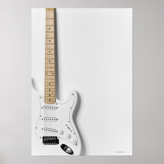 Vit elektrisk gitarr 3 poster (Framsidan)