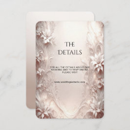 Vit Elfenbensfärgad Blommig Detalj Inneslutningsko Tilläggskort