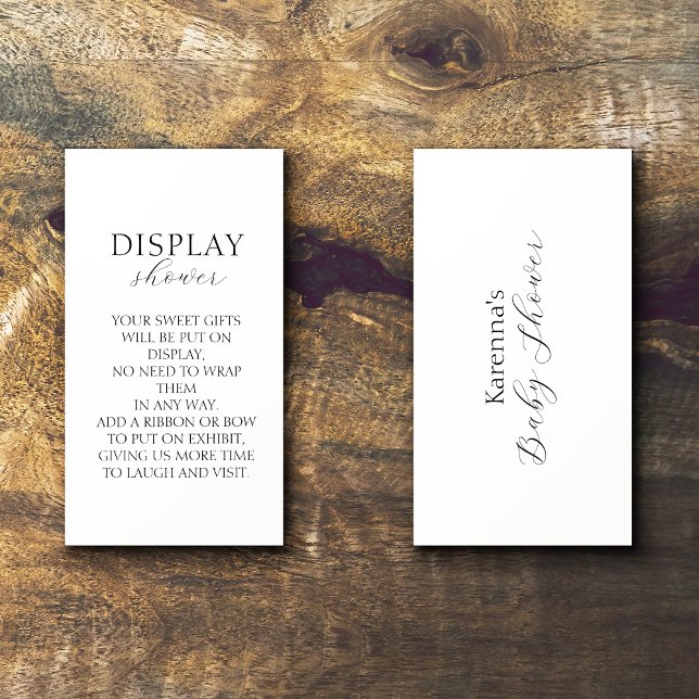 Vit Enkel Minimalistisk Bebisdusch Display Dusche Tilläggskort (Skapare uppladdad)