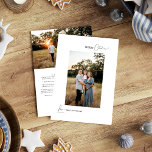 Vit enkel modern jul Brev och foto Julkort<br><div class="desc">Vi presenterar vår vita, enkla, moderna juldesign Brev och Helgdag med foto-kort, där enkelhet möter elegans med lite julcharm. Genom att erbjuda en vit och svart estetik som ger dina helgdagar en känsla av ren sofistikering, skapar du det som en contemporary för dem som uppskattar en modern tvist på traditionella...</div>