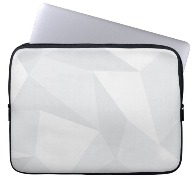 Vit, enkel, modern, stads-, coola-, trendig mönste laptop fodral (Framsidan)