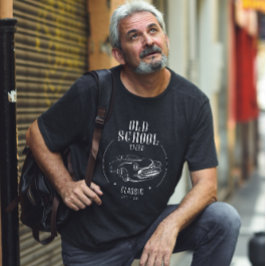 Vit enkel Old school-hastighet T-Shirt