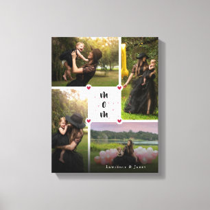 Vit enkel Personlig Kärlek Du samlar foto Canvastryck