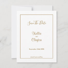 Vit enkel ram Spara datum