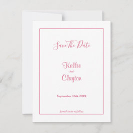 Vit enkel ram Spara datum