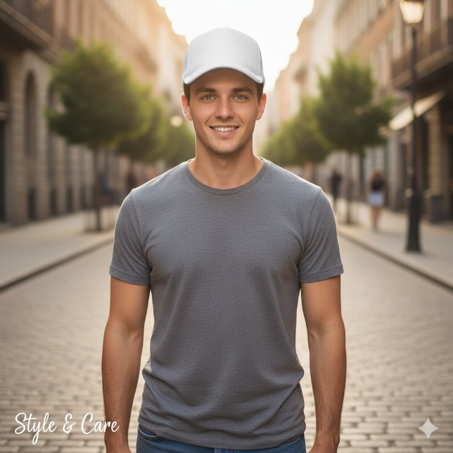 Vit, enkel, solid Färg-Truckerkeps Keps (White Classic Simple Solid Color Trucker Hat)