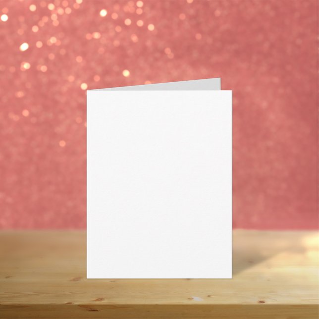 Vit, enkelvit, 4 tum x 5,6 tum, liten, tom födelse kort (Plain White 4" x 5.6" Small Blank Birthday Card)