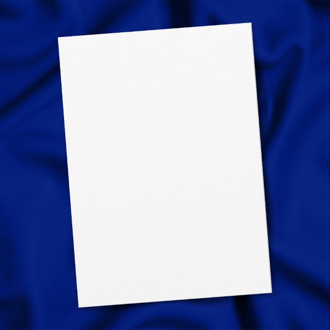 Vit, enkelvit, 5 tum x 7 tum Tom Studenten Tack Kort (Plain white matte 5" x 7" graduation thank you card)