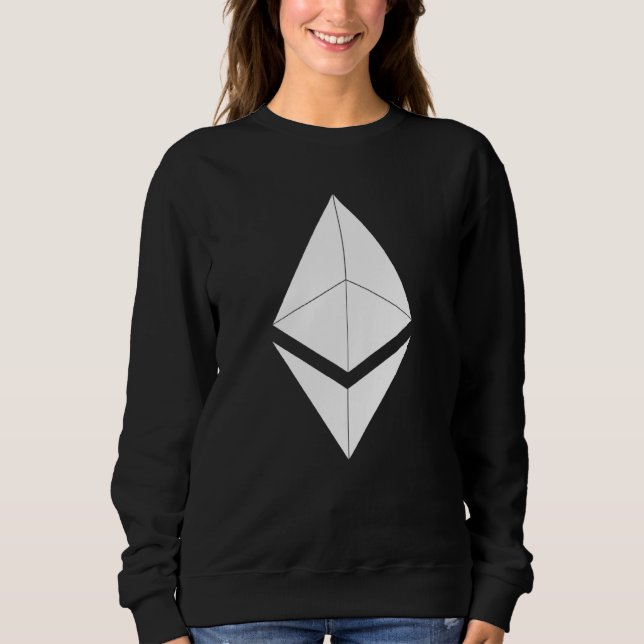 Vit Etherumsymbol 1 T Shirt (Framsida)