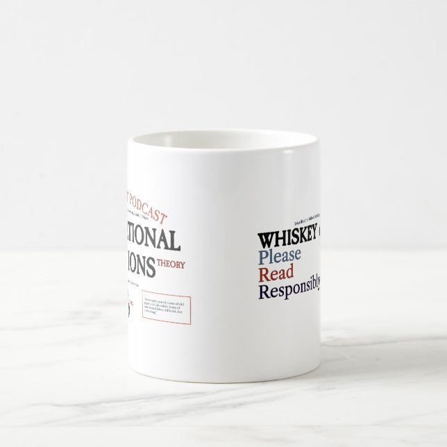 "Vit etikett"/"Läs ansvarsfullt drickande fartyg" Kaffemugg (Center)