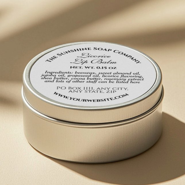 Vit etikett på läskbalt tin (Skapare uppladdad)