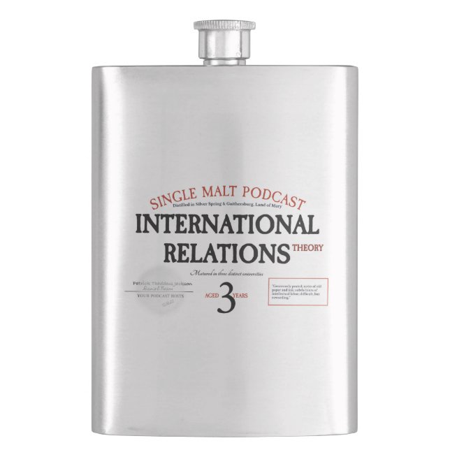 "Vit etikett" Whiskey & IR-teorikolv Fickplunta (Framsidan)