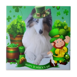 Vit faktor Merle Headed Rough Collie Kakelplatta