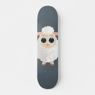 Vit får mini skateboard bräda 18,5 cm