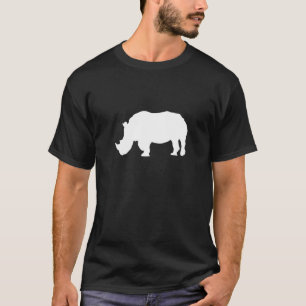 Vit Färgnoshörning Svart Zoolog Noshörning Värld T Shirt