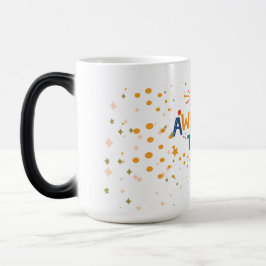 Vit färgstark daglig rörelse magisk mugg