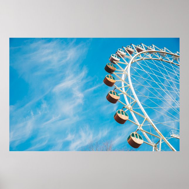 Vit färja under himlar på morgonen poster (Framsidan)
