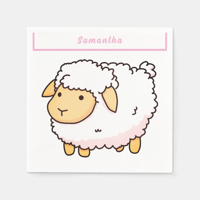 Vit Fårljus, Personlig Pappersservett (Framsidan)