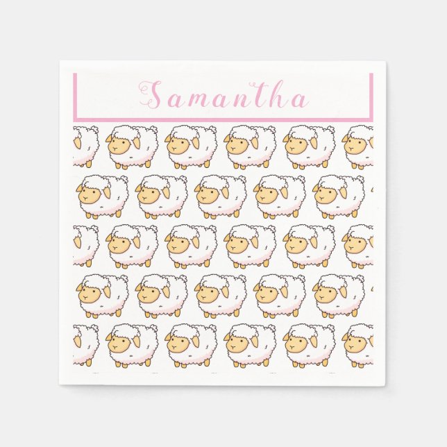 Vit Fårljus, Personlig Pappersservett (Framsidan)