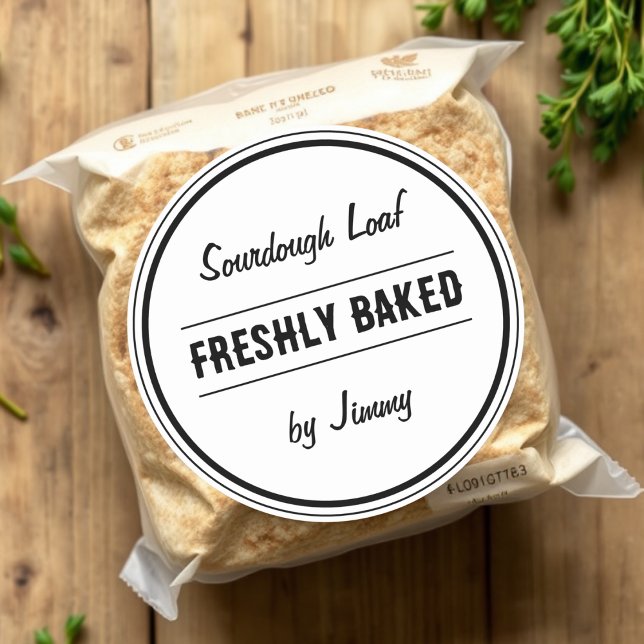 Vit | Färsk baksida av Runt Klistermärke (Skapare uppladdad)