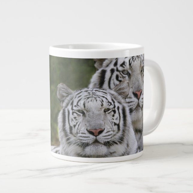 Vit fas, Bengalisk tiger, Tigris Jumbo Mugg (Framsida höger)