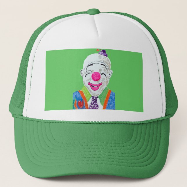 Vit fasad clown Hat Truckerkeps (Framsida)