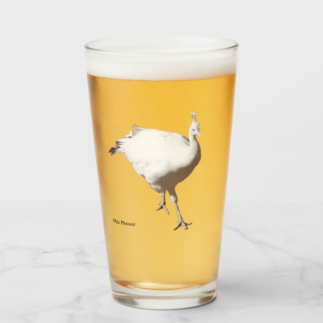 Vit fasan glas (Framsida fylld)