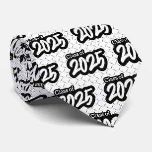Vit fet penselklass för 2025 Neck Tie Slips