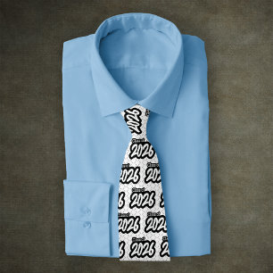 Vit fet penselklass för 2026 Neck Tie Slips