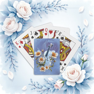 Vit fiol med blommor - Elegant Music & Nature Casinokort