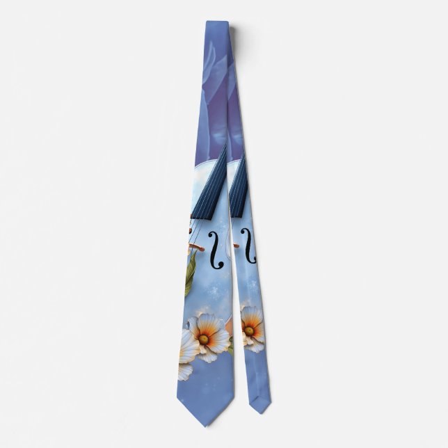 Vit fiol med blommor - Elegant Music & Nature Slips (Framsida)
